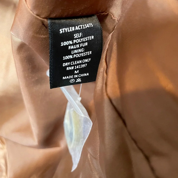 ASTR The Label Freddie Faux Fur Teddy Long Coat Size Medium In Chestnut Sherpa - Picture 10 of 12